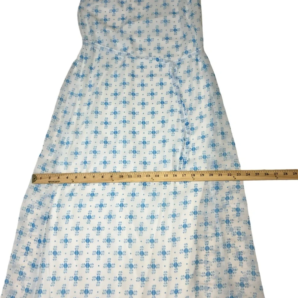 NWT Old Navy Geometric Print White Blue Long Maxi Dress - Women’s XS - Picture 5 of 12